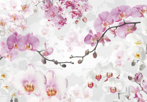 Painel Fotográfico 4-032 Flores brancas e Violetas | Consultar disponibilidade do Produto |