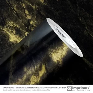Adesivo Marmore Gold Black Gloss 0,60 x 10mts “Consultar disponibilidade do Produto 19 9 8750-5835"