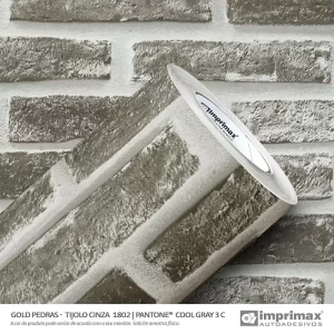 Adesivo Tijolo Cinza 0,60 x 10mts “Consultar disponibilidade do Produto 19 9 8750-5835"