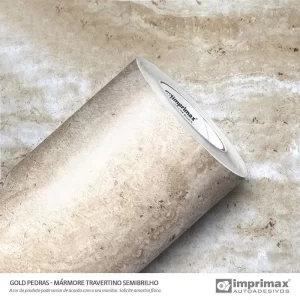 Adesivo Mármore Travertino Semibrilho 0,60 x 10mts “Consultar disponibilidade do Produto 19 9 8750-5835"