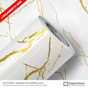Adesivo Mármore Alba Imperial Gloss 0,60 x 10mts “Consultar disponibilidade do Produto 19 9 8750-5835"