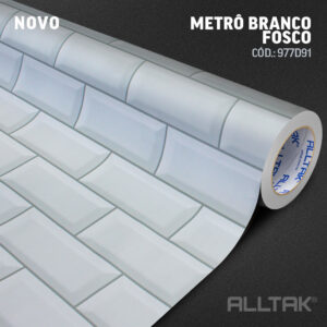Adesivo Azulejo Metro Branco Fosco 0,60 x 10mts “Consultar disponibilidade do Produto 19 9 8750-5835"