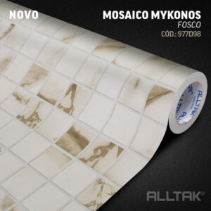 Adesivo Azulejo Mosaico Mykonos Fosco 0,60 x 10mts “Consultar disponibilidade do Produto 19 9 8750-5835"