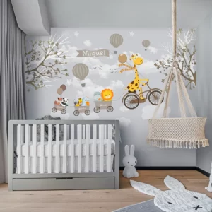 Papel de Parede Adesivo Safari Cinza | Consultar Prazo de Produção e envio |