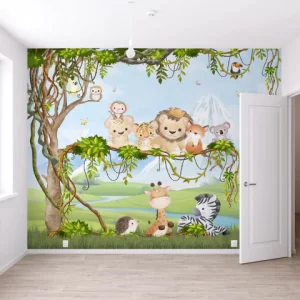 Papel de Parede Adesivo Selva Safari | Consultar Prazo de Produção e envio |
