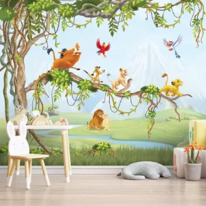 Papel de Parede Adesivo Safari Rei Leão | Consultar Prazo de Produção e envio |