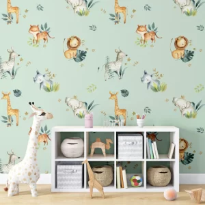 Papel de Parede Adesivo Safari Verde | Consultar Prazo de Produção e envio |
