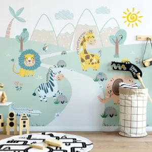 Papel de Parede Adesivo Safari Baby Soft Color | Consultar Prazo de Produção e envio |