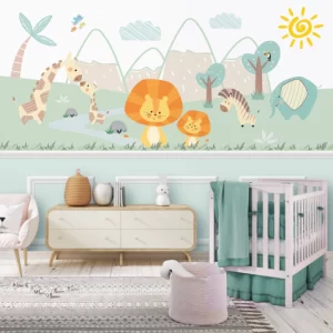 Papel de Parede Adesivo Safari Soft Color Verde | Consultar Prazo de Produção e envio |