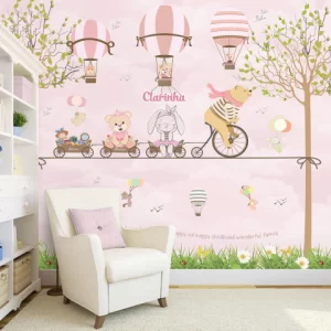 Papel de Parede Adesivo Safari Ursa Rosa | Consultar Prazo de Produção e envio |