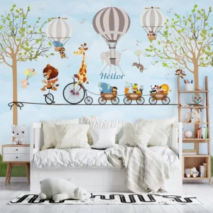 Papel de Parede Adesivo Safari Soft Baby Azul | Consultar Prazo de Produção e envio |