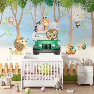 Papel de Parede Adesivo Safari Jeep | Consultar Prazo de Produção e envio |