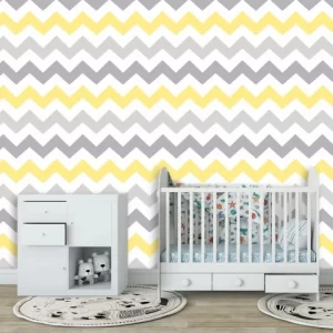 Papel de Parede Adesivo Chevron Colorido Amarelo Personalizado | Consultar Prazo de Produção e envio |