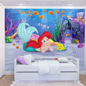 Papel de Parede Adesivo Princesa Sereia Ariel Personalizado | Consultar Prazo de Produção e envio |