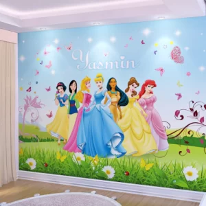 Papel de Parede Adesivo Princesas no Jardim das Borboletas | Consultar Prazo de Produção e envio |