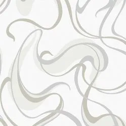 Papel de Parede Unique Un5044 Arabesco Branco e Cinza “Consultar disponibilidade do Produto"