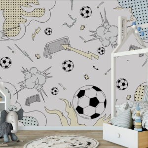 Papel de Parede Adesivo Bola Futebol e Campo FIC | Consultar Prazo de Produção e envio |