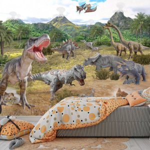 Papel de Parede Adesivo Park dos Dinossauros Personalizado | Consultar Prazo de Produção e envio |