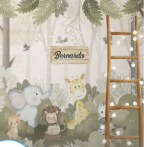 Papel de Parede Adesivo Safari Savaninha | Consultar Prazo de Produção e envio |