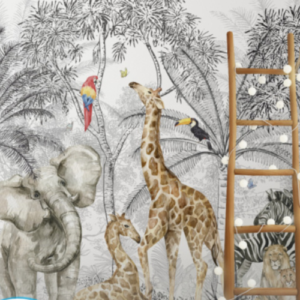 Papel de Parede Adesivo Safari Tropical Zoo | Consultar Prazo de Produção e envio |