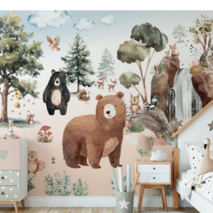 Papel de Parede Adesivo Safari Floresta Animais e Urso GBC | Consultar Prazo de Produção e envio |