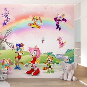Papel de Parede Adesivo Amy Sonic | Consultar Prazo de Produção e envio |