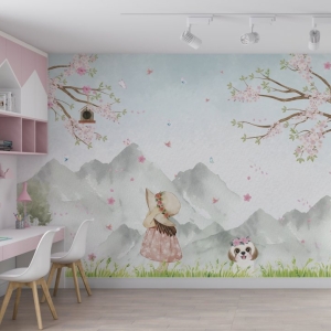Papel de Parede Adesivo Meninas nas Montanhas | Consultar Prazo de Produção e envio |