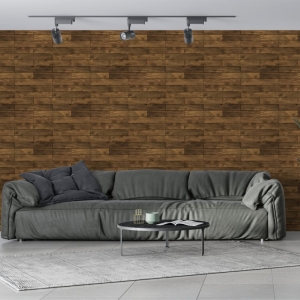 Papel de Parede Adesivo Madeira Rústica Escura 2 | Consultar Prazo de Produção e envio |