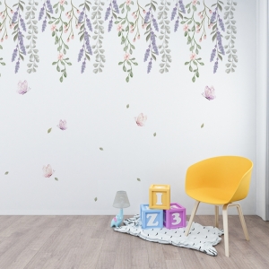 Papel de Parede Adesivo Cortininha Lavanda | Consultar Prazo de Produção e envio |