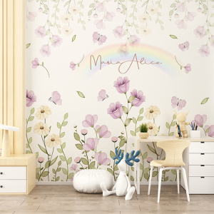 Papel de Parede Adesivo Floral Lavanda | Consultar Prazo de Produção e envio |