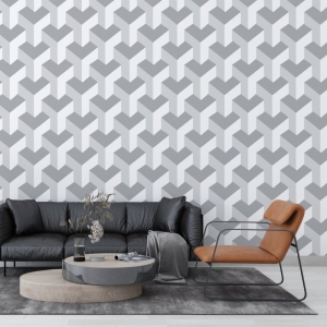 Papel de Parede Adesivo Geométrico Poligonal Grey 5 | Consultar Prazo de Produção e envio |