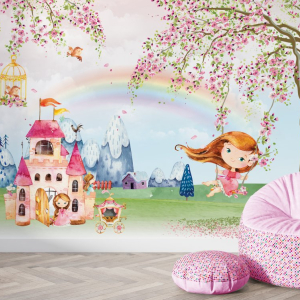Papel de Parede Adesivo Meninas no Balanço | Consultar Prazo de Produção e envio |