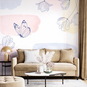 Papel de Parede Adesivo Floral Primavera 7 | Consultar Prazo de Produção e envio |