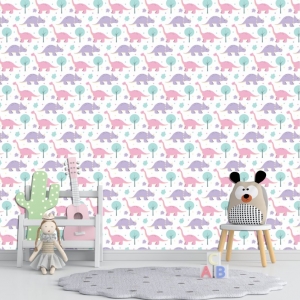 Papel de Parede Adesivo Dinossauros Cute 2 | Consultar Prazo de Produção e envio |
