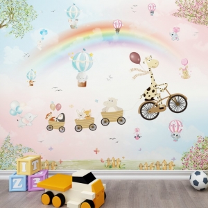 Papel de Parede Adesivo Animais Bicicleta 6 | Consultar Prazo de Produção e envio |
