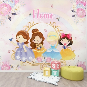 Papel de Parede Adesivo Princesas Baby | Consultar Prazo de Produção e envio |