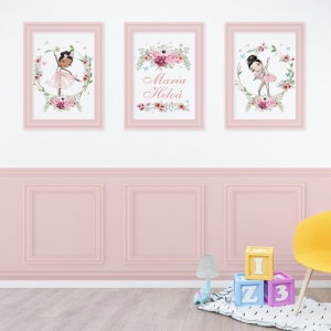 Papel de Parede Adesivo Boiserie Bailarinas | Consultar Prazo de Produção e envio |