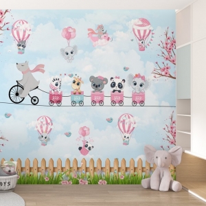Papel de Parede Adesivo Animais Bicicleta com Jardim | Consultar Prazo de Produção e envio |