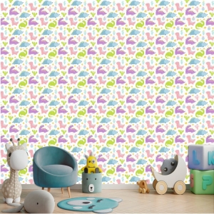 Papel de Parede Adesivo Dinossauros Cute | Consultar Prazo de Produção e envio |