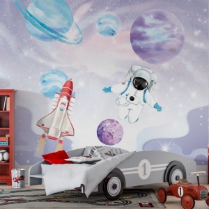 Papel de Parede Adesivo Astronauta no Espaço Sideral | Consultar Prazo de Produção e envio |