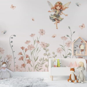 Papel de Parede Adesivo Floral Bosque Encantado e Fadas EFH | Consultar Prazo de Produção e envio |