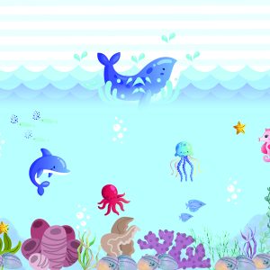 Papel de Parede Personalizado | Animais no Oceano