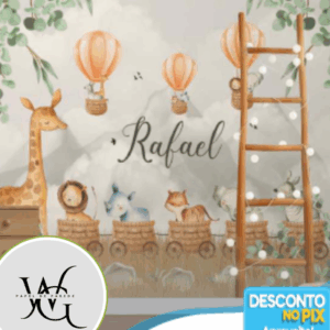 Papel de Parede Personalizado | Balão e Safari