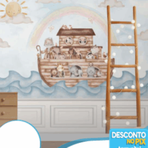 Papel de Parede Personalizado | Arca de Noé com Bouaserie