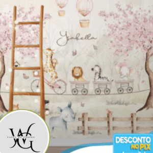 Papel de Parede Personalizado | Àrvore e Bichinhos