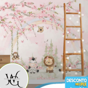Papel de Parede Personalizado | Àrvore e Bichinhos 03