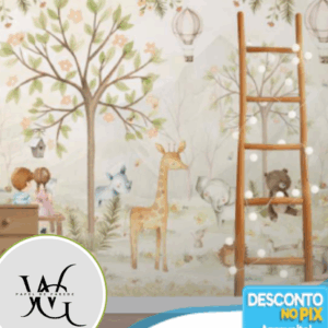 Papel de Parede Personalizado | Àrvore e Bichinhos 04