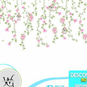 Papel de Parede Personalizado | Cortina de Flores 04