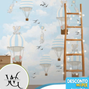 Papel de Parede Personalizado | Balão Azul 02
