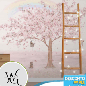 Papel de Parede Personalizado | Àrvore e Arco Iris